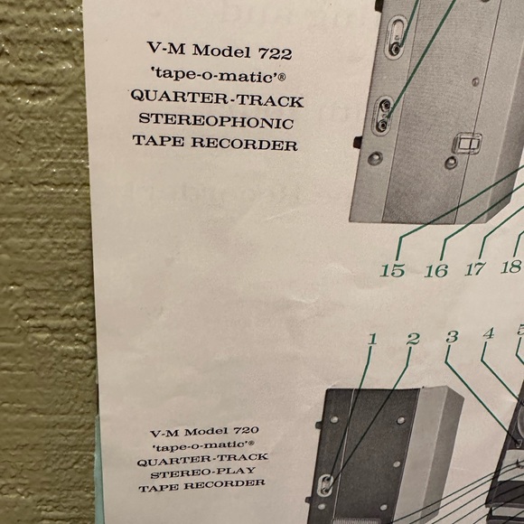 The Voice of Music Owners Manual Models 722 and 720 - Picture 4 of 8